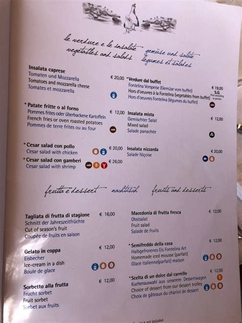 la fontelina capri menu.